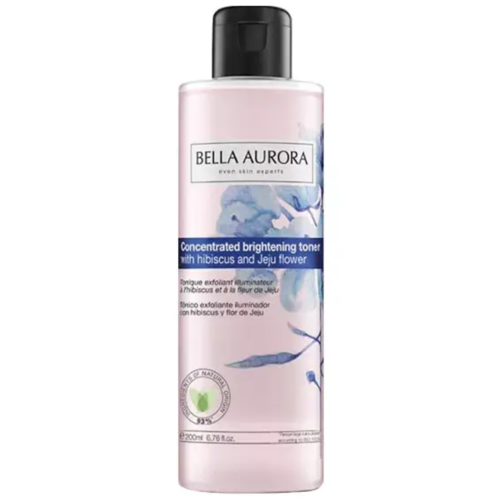 Lotion tonique exfoliante illuminatrice Bella Aurora - flacon de 200ml