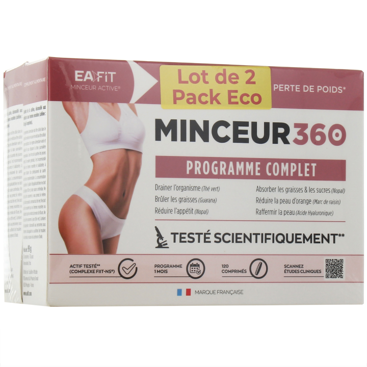 Minceur 360 programme complet Eafit - lot de 2 boites de 120 comprimés