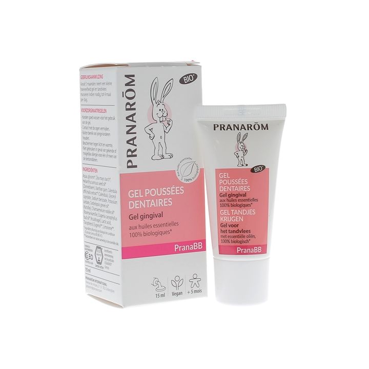 PranaBB gel gingival poussées dentaires bio Pranarôm - flacon de 15 ml
