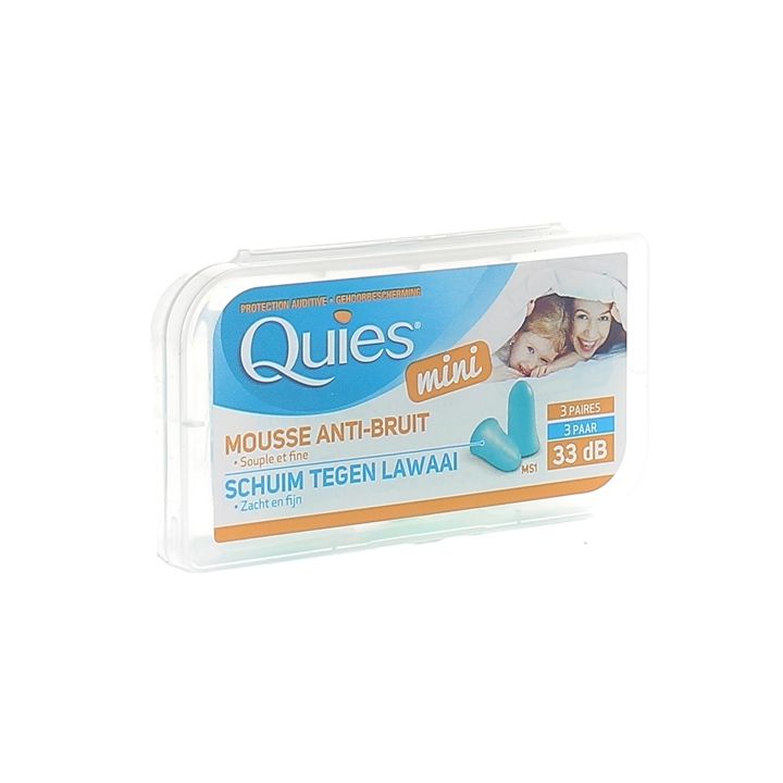 Protections auditives en mousse Quies - 3 paires