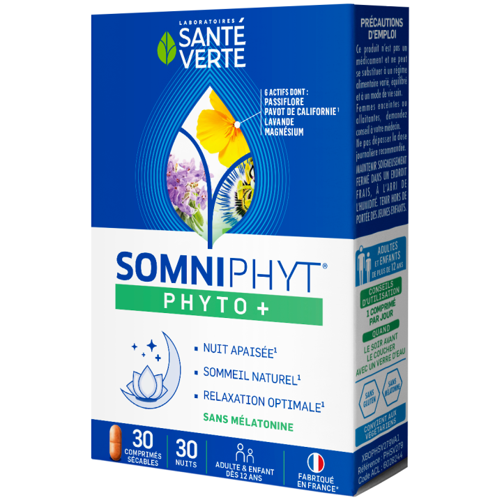 Somniphyt nuit calme Santé Verte - boite de 30 comprimés