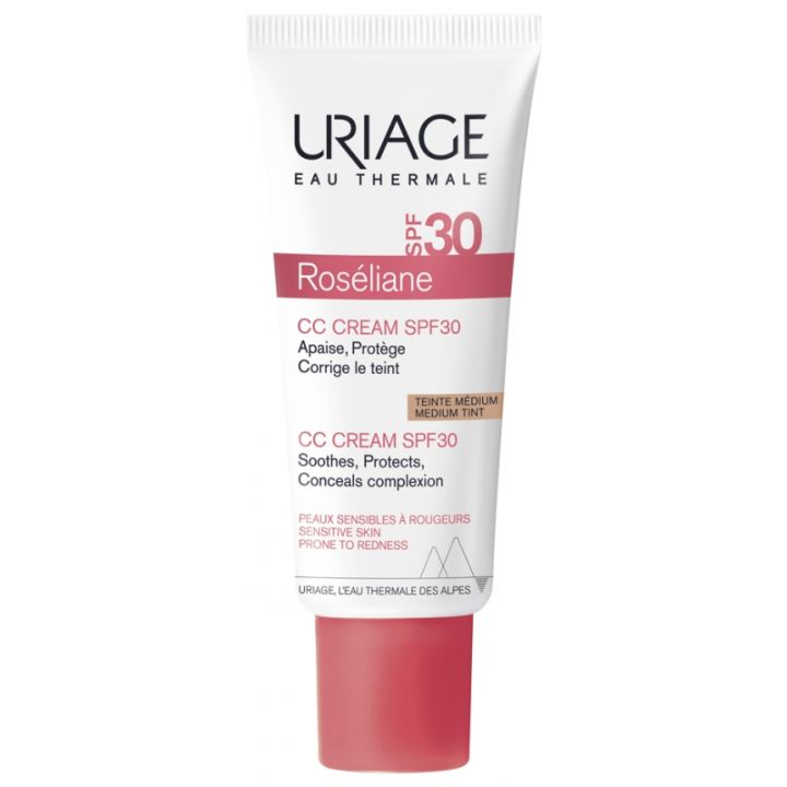 Roséliane CC crème teinte médium SPF 30 Uriage - tube de 40 ml
