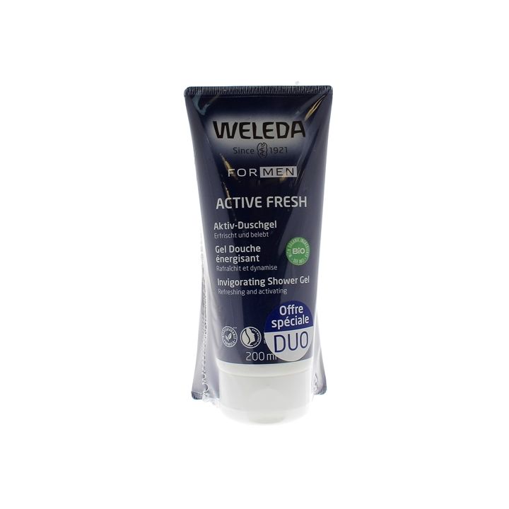 Gel douche énergisant Weleda homme - lot de 2 tubes de 200 ml
