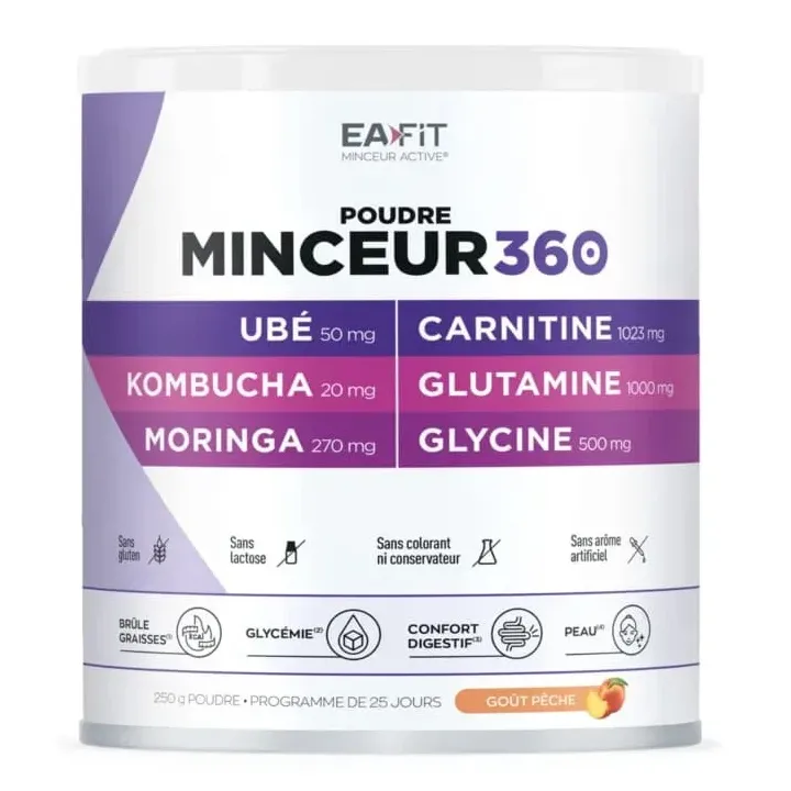 Minceur 360 goût pêche Eafit - pot de 250g 