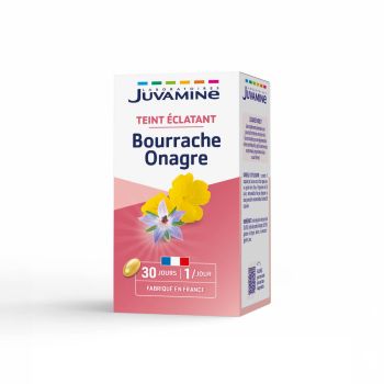 Bourrache Onagre Teint Éclatant Juvamine - boîte de 30 capsules