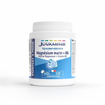 Magnésium marin + vitamine B6 Juvamine - pot de 120 comprimés