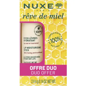 Rêve de miel stick lèvres hydratant Nuxe - lot de 2 sticks de 4g