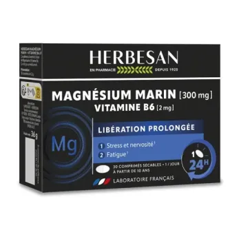 Magnésium et vitamine B6 LP Herbesan - boîte de 30 comprimés