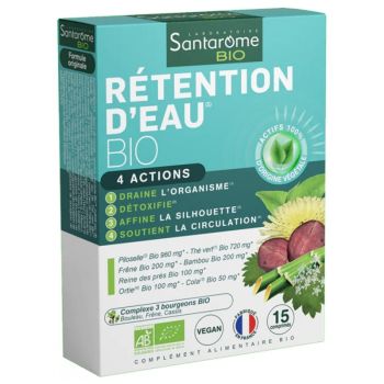 Rétention d'eau bio Santarome - boîte de 15 comprimés