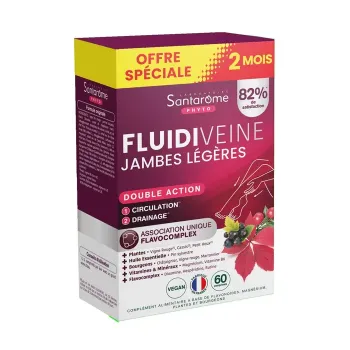 Fluidiveine jambes légères Santarome - offre spéciale 2 mois 60 comprimés 