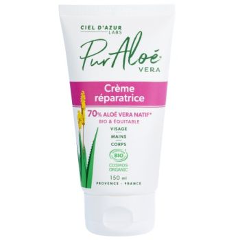 Cr&egrave;me r&eacute;paratrice 70% Aloe vera Bio Pur Alo&eacute; - tube de 75 ml