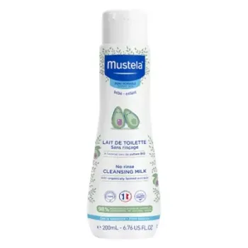 Lait de toilette sans rinçage peau normale bébé et enfant Mustela - flacon de 200ml