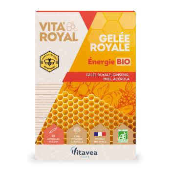 Vita'Royal gelée royale énergie Vitavea - boite de 10 ampoules