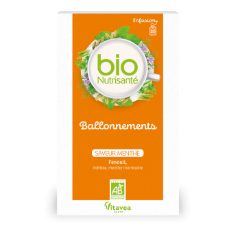 Infusion Ballonnements bio Vitavea - boîte de 20 sachets