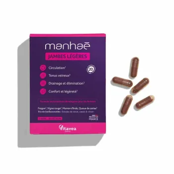 Manhaé jambes légères Vitavea - boite de 30 capsules