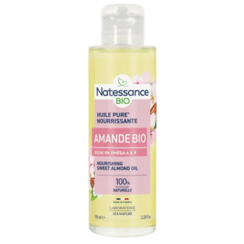 Huile pure nourrissante amande bio Natessance - flacon de 100ml