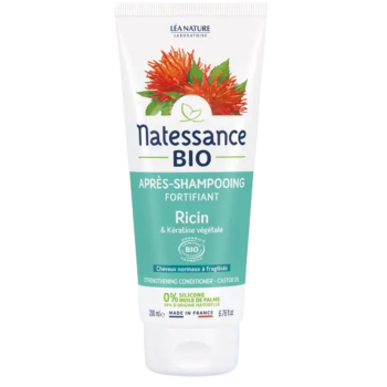 Après-shampooing fortifiant au ricin bio Natessance - tube de 200ml