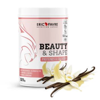 Beauty&shape protéines et collagène saveur vanille Eric Favre - pot de 525g