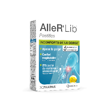 AlleR'Lib inconforts de la gorge 3C Pharma - boite de 16 pastilles