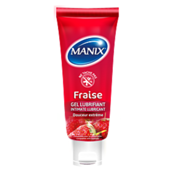Gel lubrifiant intime fraise Manix - tube de 80ml