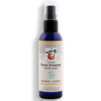 Eau florale fleurs d'oranger bio apaisante Laboratoire Haut-Ségala - spray de 100ml
