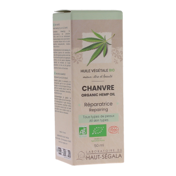 Huile de chanvre bio réparatrice Haut-Ségala- flacon de 50ml