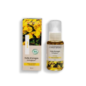 Huile d'onagre bio anti-âge Laboratoire Haut-Ségala - flacon-pompe de 50ml