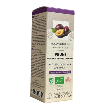 Huile de prune bio anti-oxydante Laboratoire Haut-Ségala - flacon de 50ml