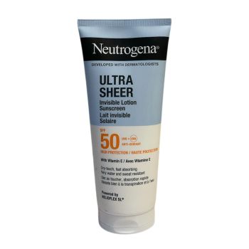 Ultra Sheer Lait corps invisible solaire SPF50 Neutrogena - tube de 200ml