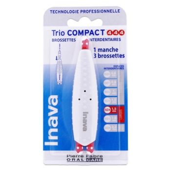 Brossettes interdentaires 1.5mm Trio Compact Inava - 1 manche et 3 brossettes