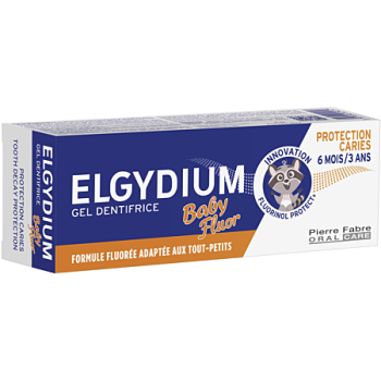 Gel dentifrice baby fluor 6 mois &agrave; 3 ans Elgydium - tube de 30ml