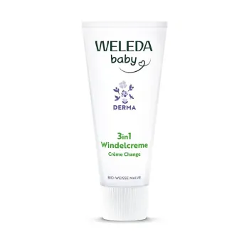 Crème 3 en 1 pour le change Weleda Baby Derma - tube de 50ml