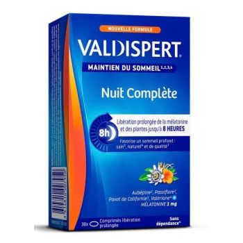 Nuit complète mélatonine 1mg Valdispert - boite de 30 comprimés