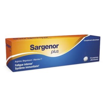 Sargenor plus Arginine, Magnésium, Vitamine C - tube de 14 comprimés effervescents
