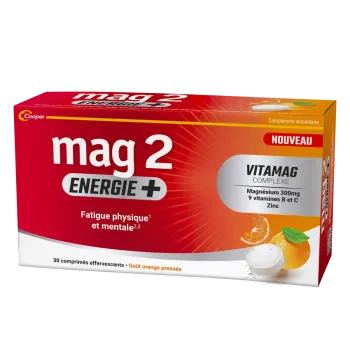 Mag 2 énergie+ Cooper - boite de 30 comprimés effervescents