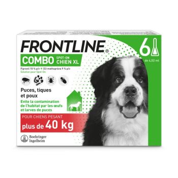 Spot-on Combo chien plus de 40 kg Frontline - 6 pipettes de 4,02ml