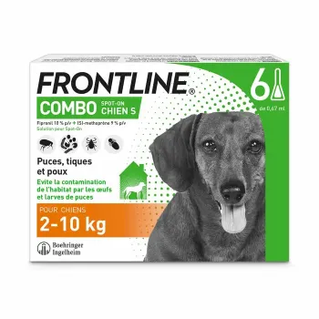 Combo Spot-on chien 2-10 kg Frontline - 6 pipettes de 0,67ml