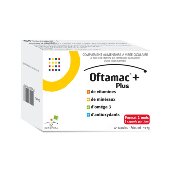 Oftamac+ plus visée oculaire Europhta - boite de 60 capsules