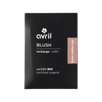 Blush bio recharge rose praliné irisé Avril - poudrier de 5G