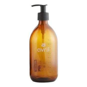 Flacon rechargeable en verre ambré Avril - flacon de 500ml vide