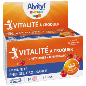 Alvityl vitalité à croquer goût fraise - boite de 30 comprimés