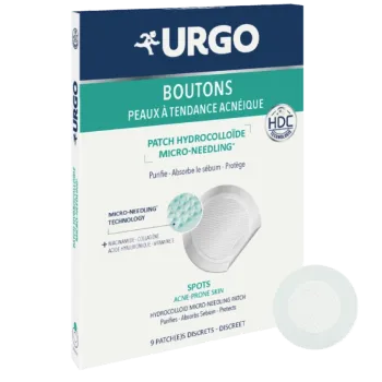 Patch hydrocolloïde micro-needling boutons Urgo - boite de 9 patchs
