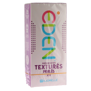 Eden préservatifs texturés perlés Majorelle - boite de 12 préservatifs
