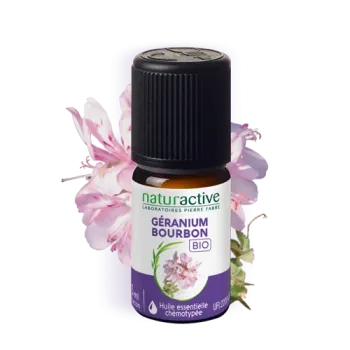 Huile essentielle de Geranium bourbon bio Naturactive - flacon de 5ml