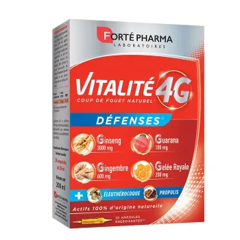 Vitalité 4G défenses Forte pharma - boîte de 20 ampoules de 10ml