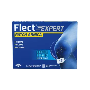 Flect'Expert Patch Arnica Genevrier - boîte de 5 patchs 10x14cm + 1 filet de maintien