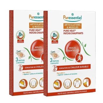Patch chauffant articulations et muscles Puressentiel - lot de 2 boites de 3 patchs (offre spéciale -50% sur la 2ème boite)