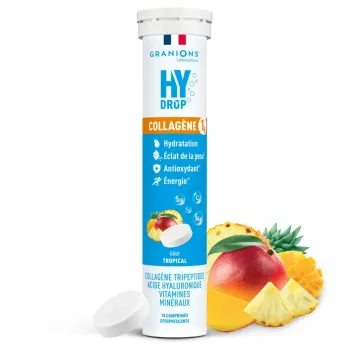 Hydrop Collag&egrave;ne 1g tropical Granions - tube de 18 comprim&eacute;s effervescents