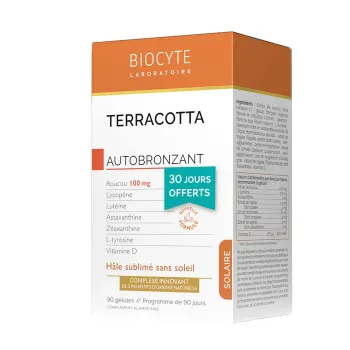 Terracotta autobronzant Biocyte - boîte de 90 gélules dont 30 offertes