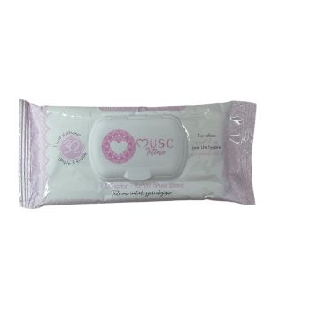 Lingettes intimes naturelles parfum musc blanc Musc Intime - paquet de 30 lingettes